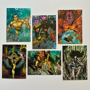 VTG 1992 Comic Images‎ Silver Surfer Marvel Hologram Card Lot of 6